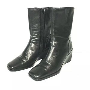 Catalina leather wedge boots